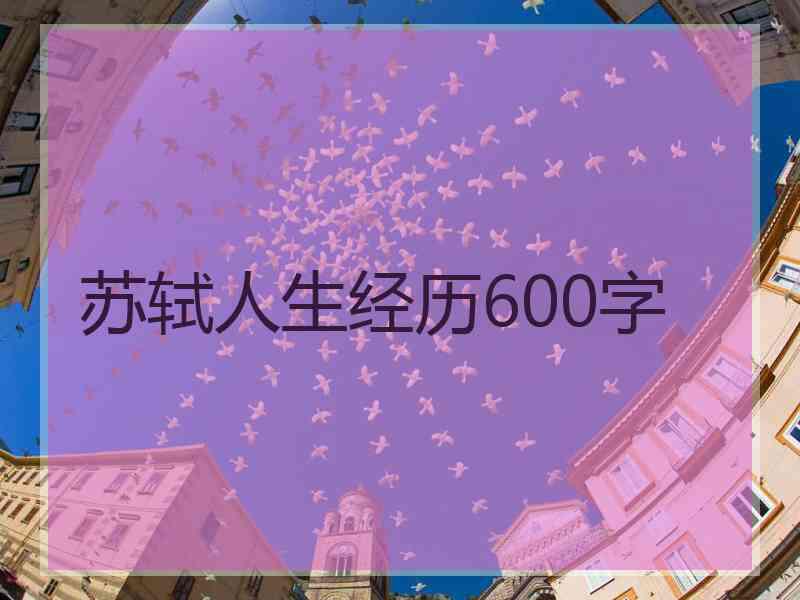 苏轼人生经历600字