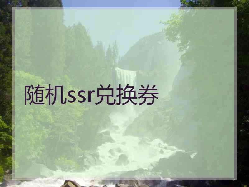 随机ssr兑换券