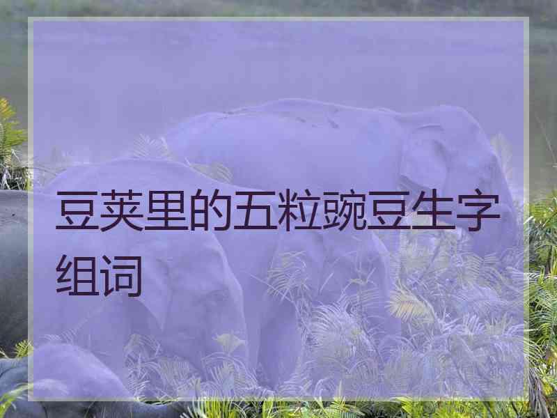 豆荚里的五粒豌豆生字组词