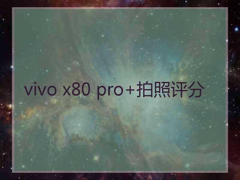 vivo x80 pro+拍照评分