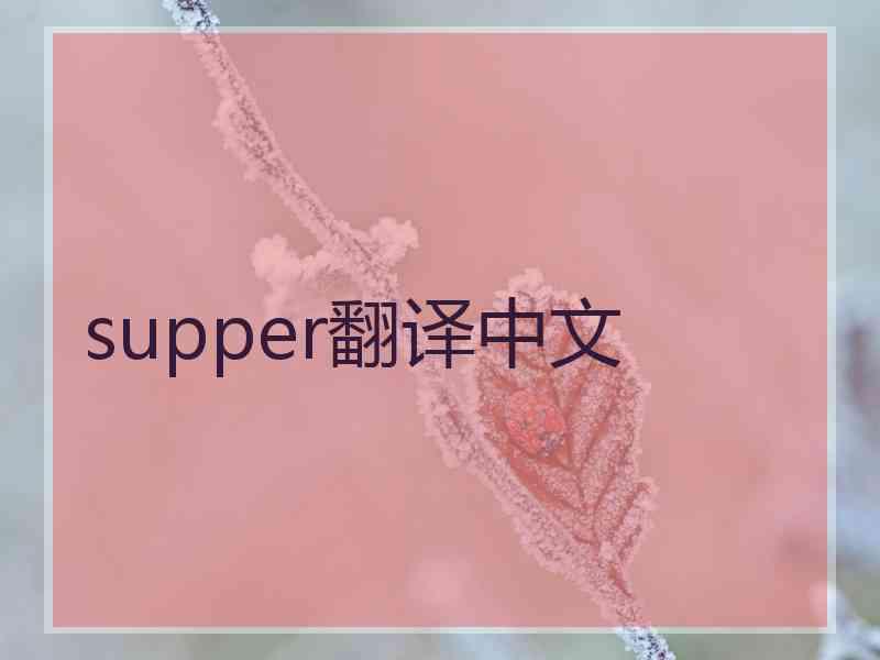 supper翻译中文