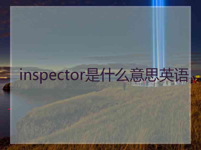 inspector是什么意思英语