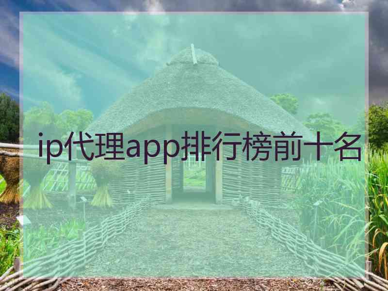 ip代理app排行榜前十名