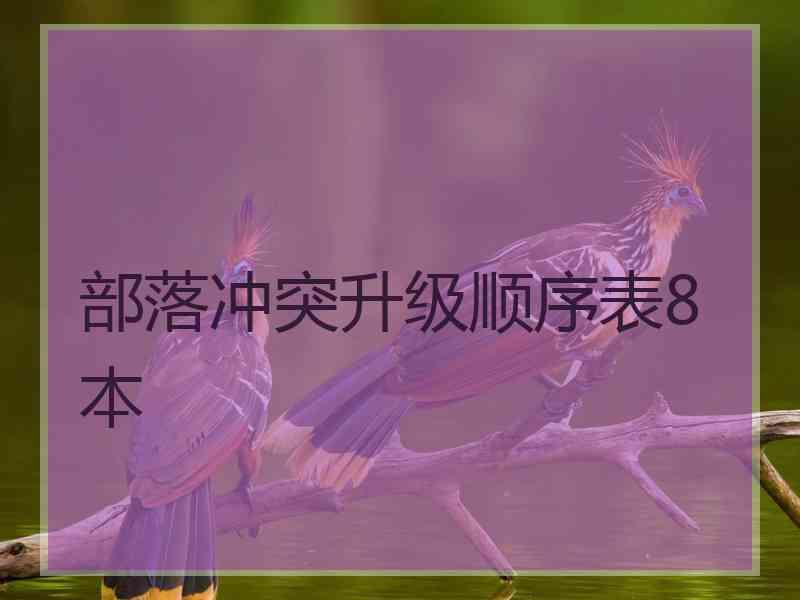 部落冲突升级顺序表8本