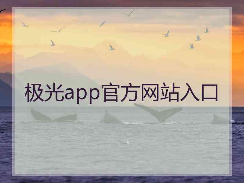 极光app官方网站入口