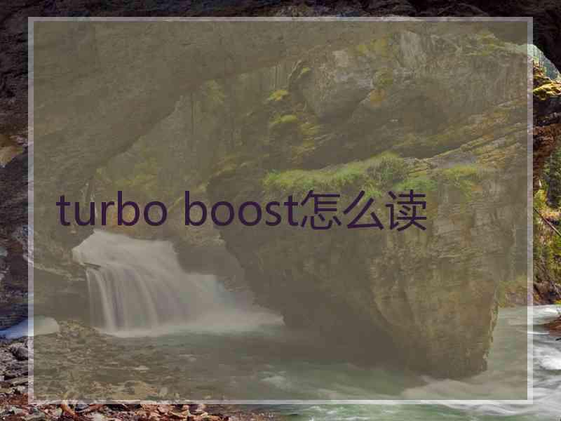 turbo boost怎么读