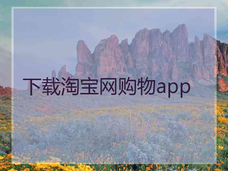 下载淘宝网购物app