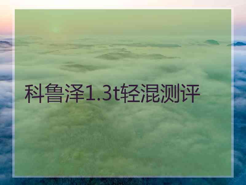 科鲁泽1.3t轻混测评