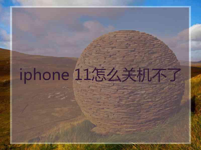 iphone 11怎么关机不了