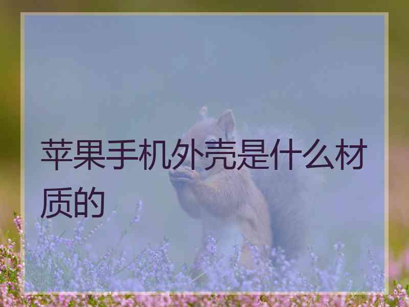 苹果手机外壳是什么材质的