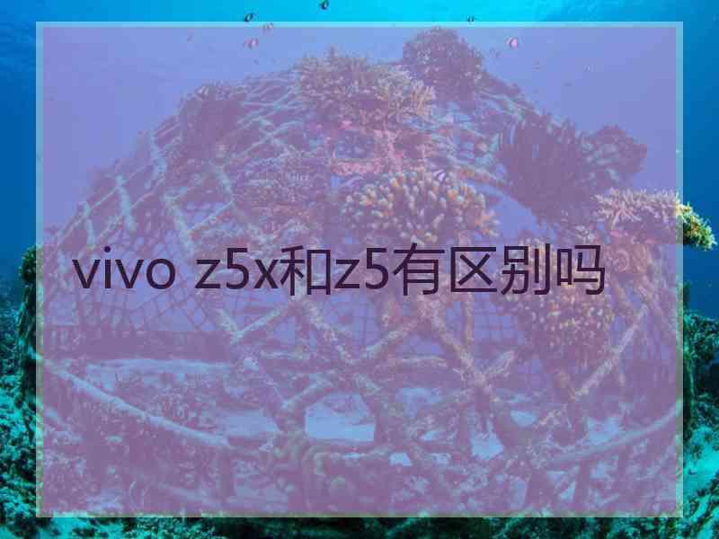 vivo z5x和z5有区别吗