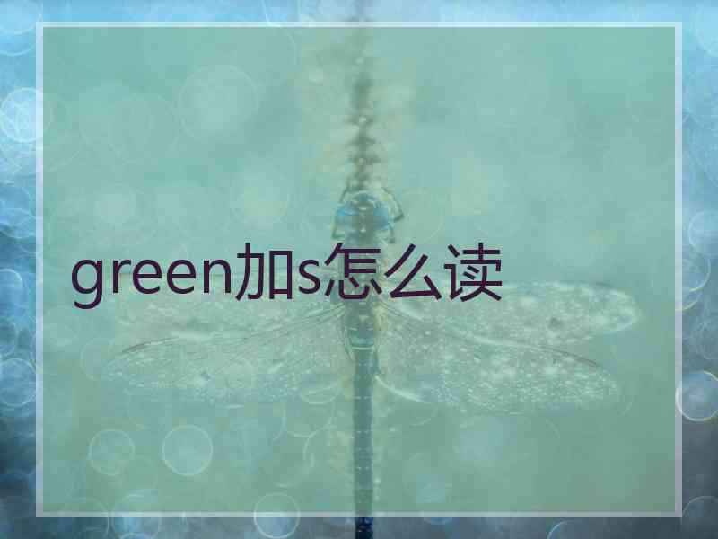 green加s怎么读