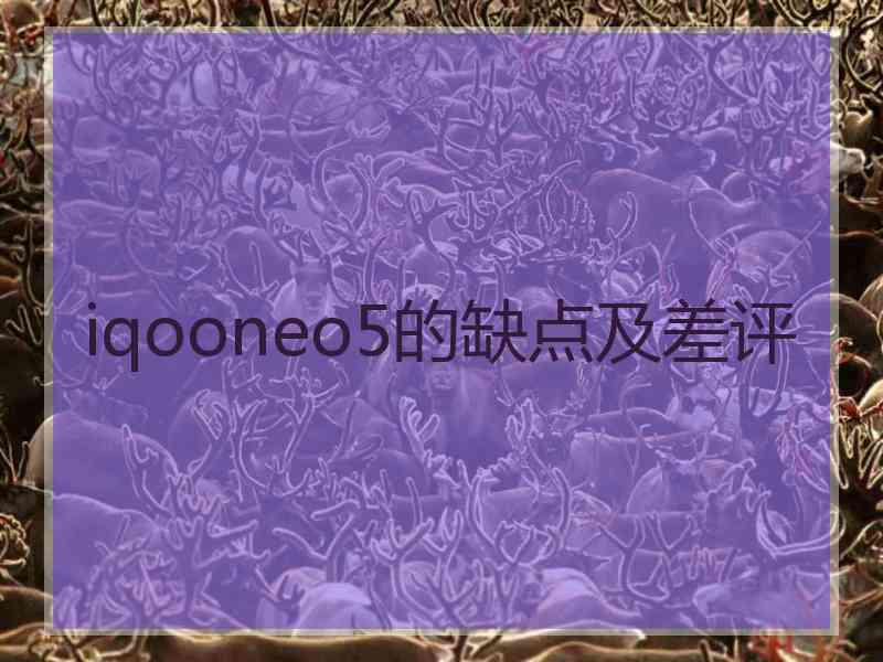 iqooneo5的缺点及差评