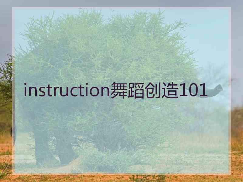 instruction舞蹈创造101