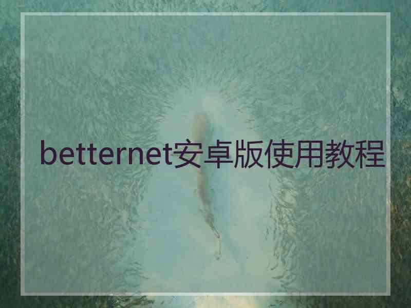 betternet安卓版使用教程