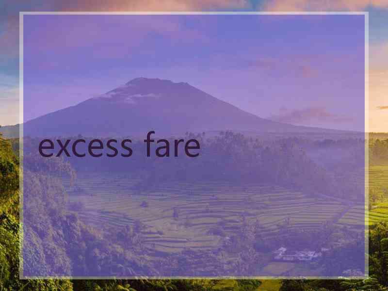 excess fare