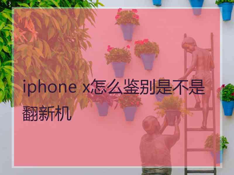 iphone x怎么鉴别是不是翻新机