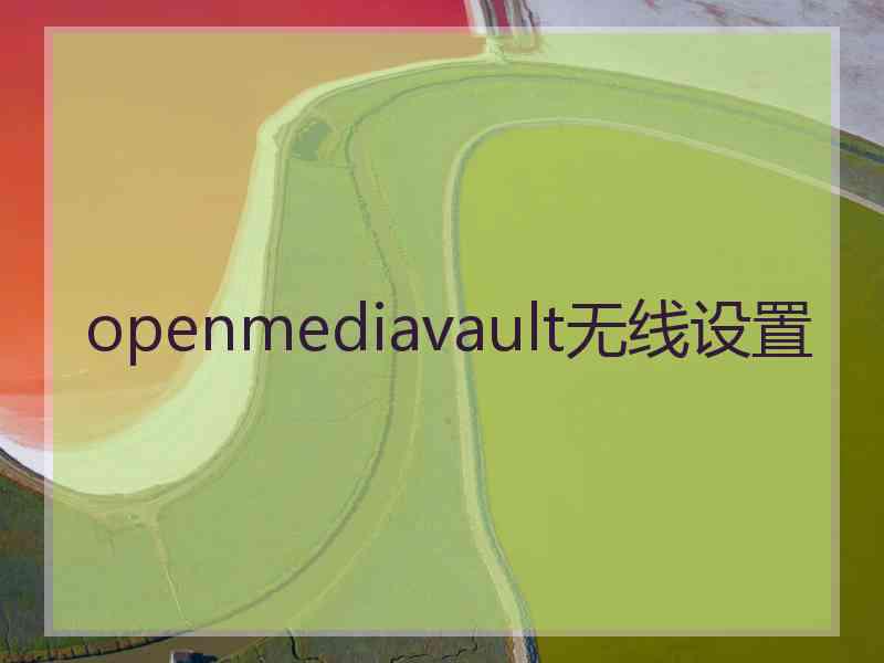 openmediavault无线设置