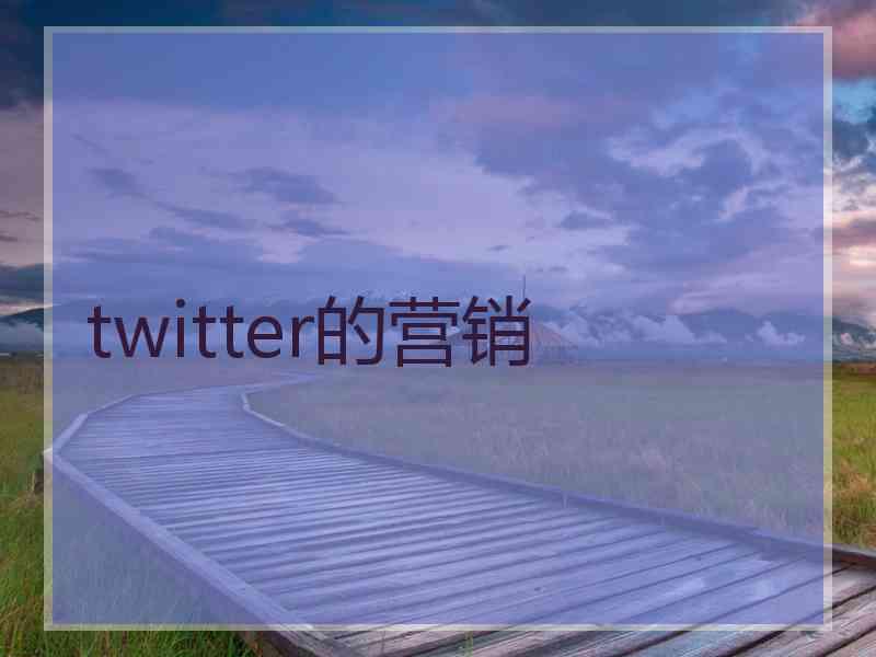 twitter的营销