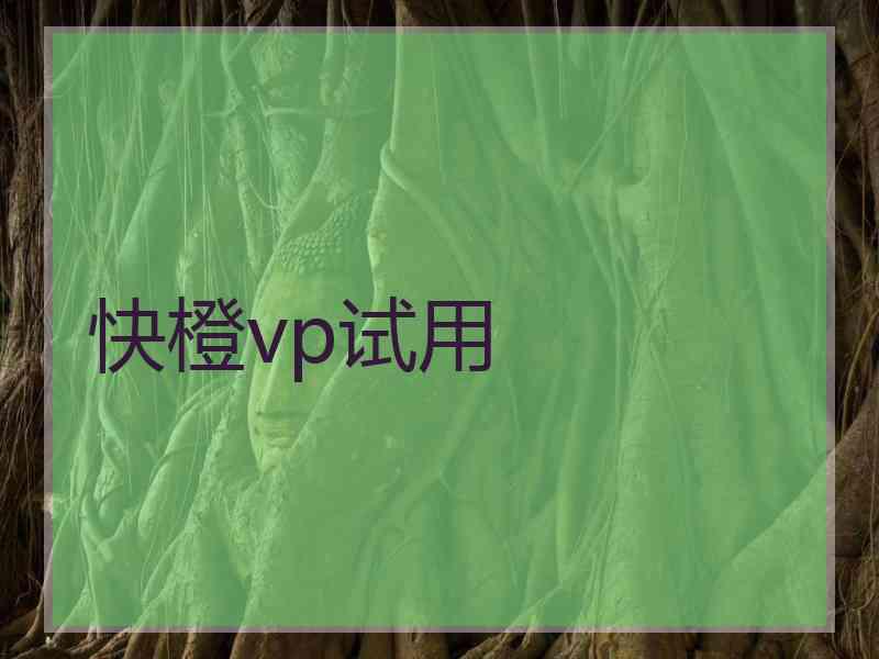 快橙vp试用