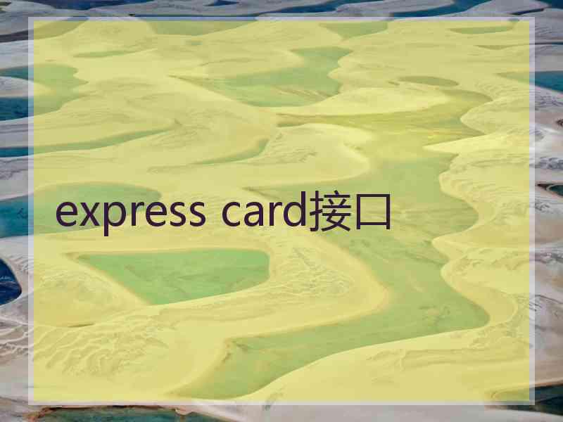 express card接口