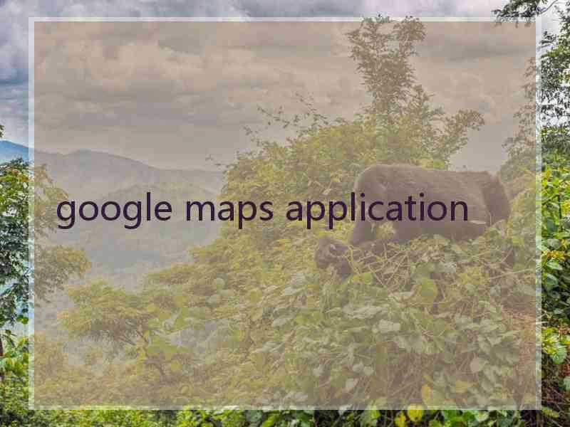 google maps application