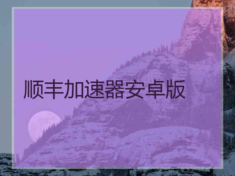 顺丰加速器安卓版