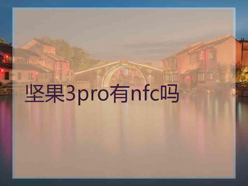 坚果3pro有nfc吗