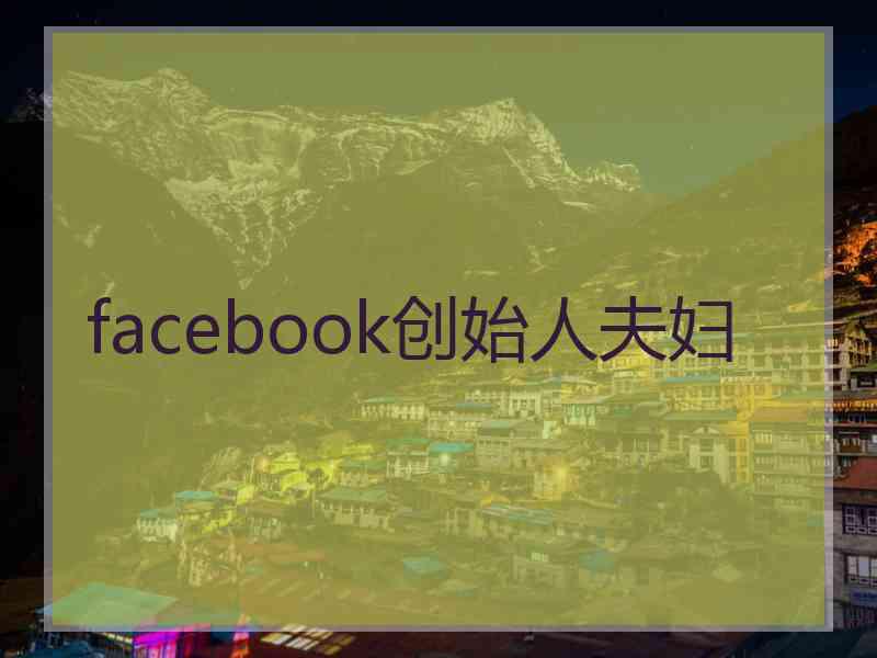 facebook创始人夫妇