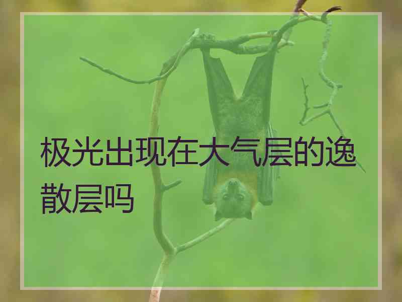 极光出现在大气层的逸散层吗