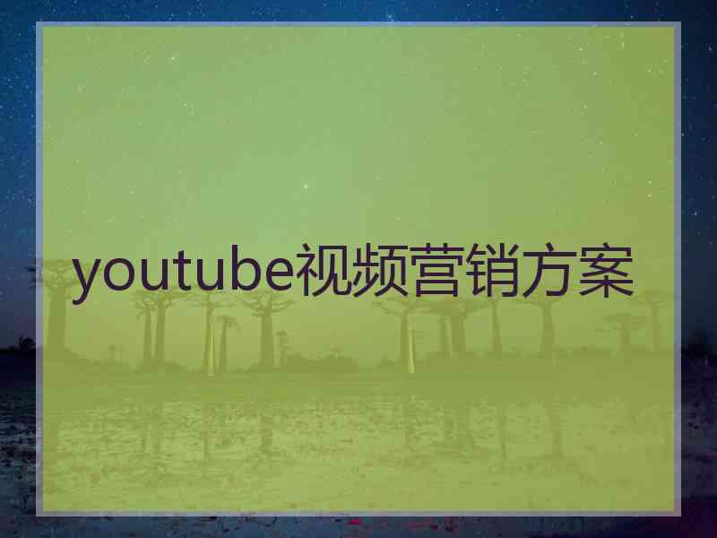 youtube视频营销方案