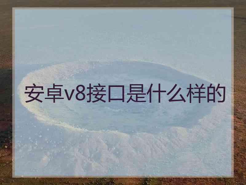 安卓v8接口是什么样的