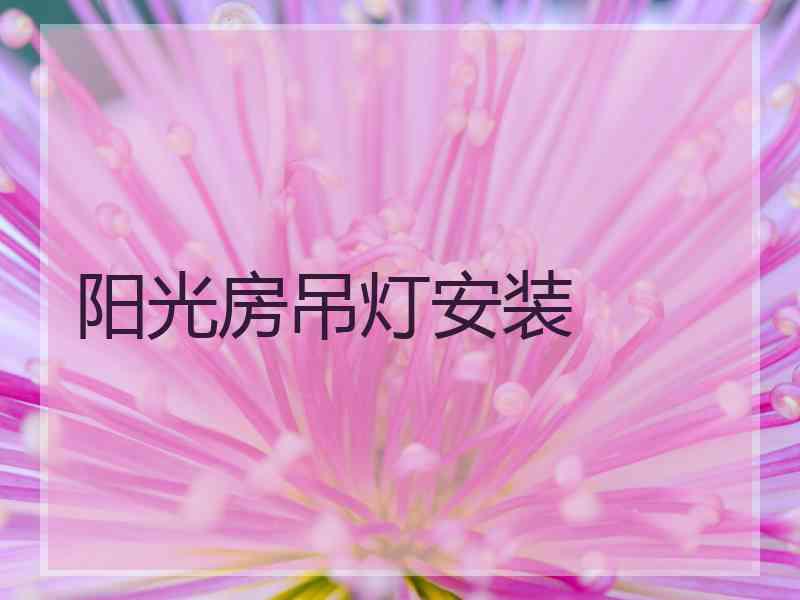 阳光房吊灯安装