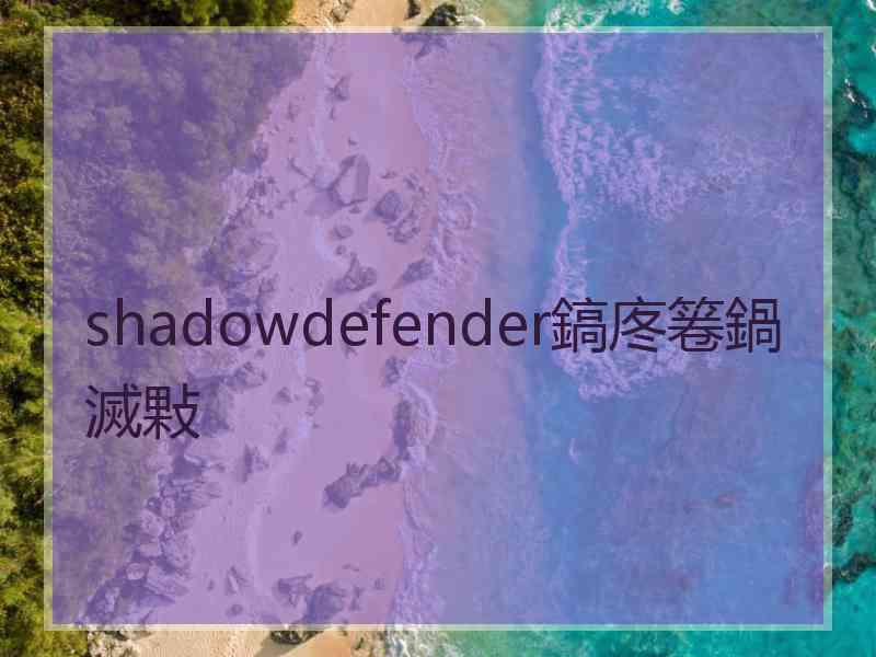 shadowdefender鎬庝箞鍋滅敤