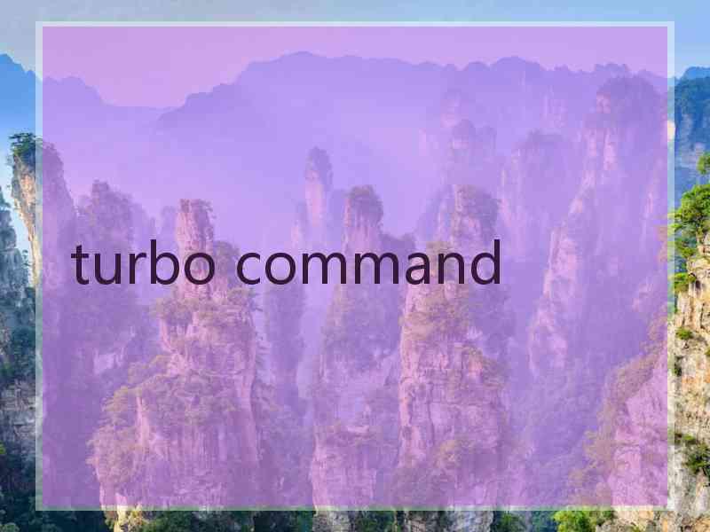 turbo command