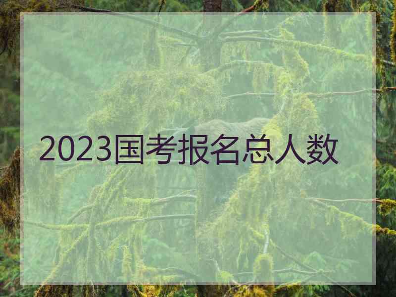 2023国考报名总人数