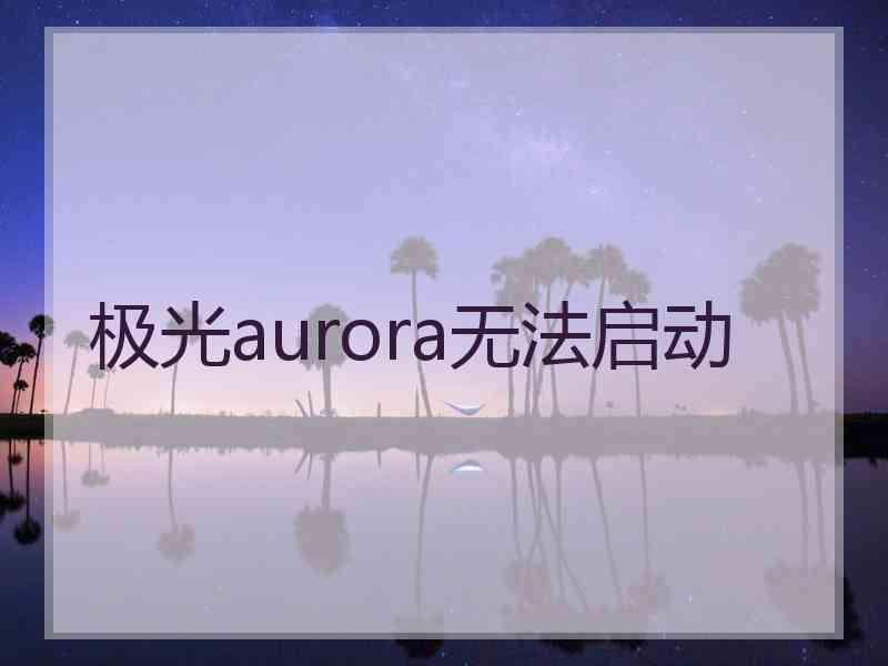 极光aurora无法启动