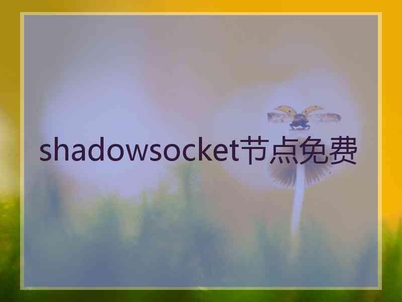 shadowsocket节点免费