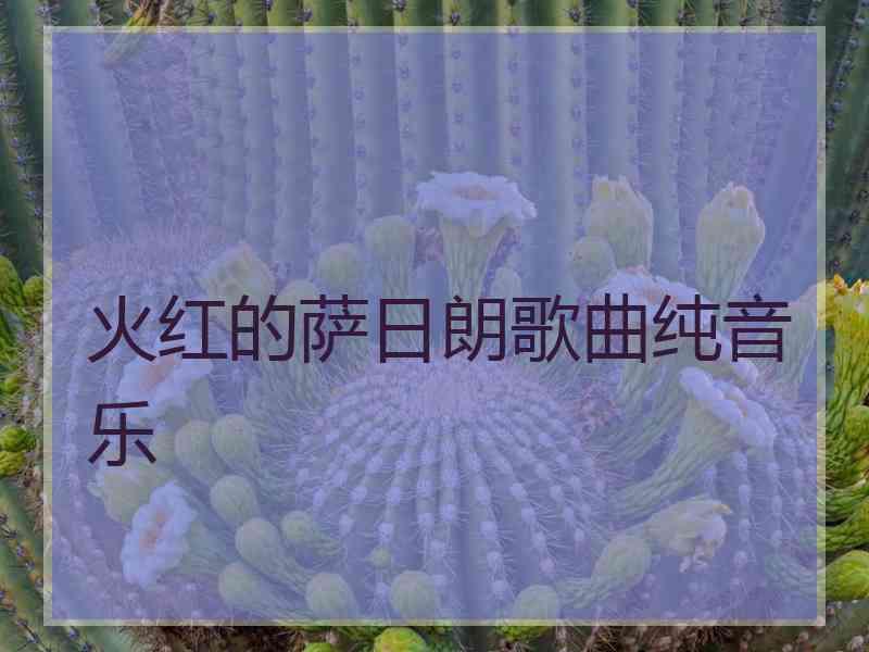 火红的萨日朗歌曲纯音乐