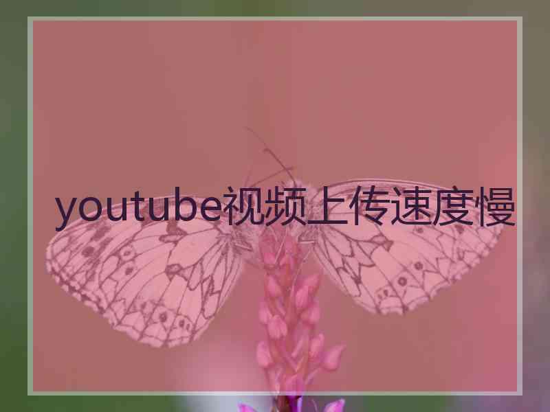 youtube视频上传速度慢