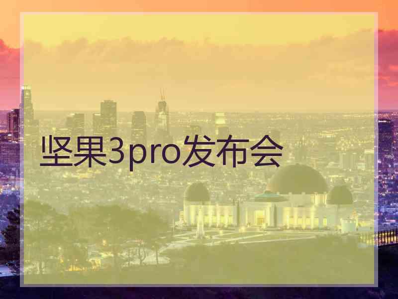 坚果3pro发布会