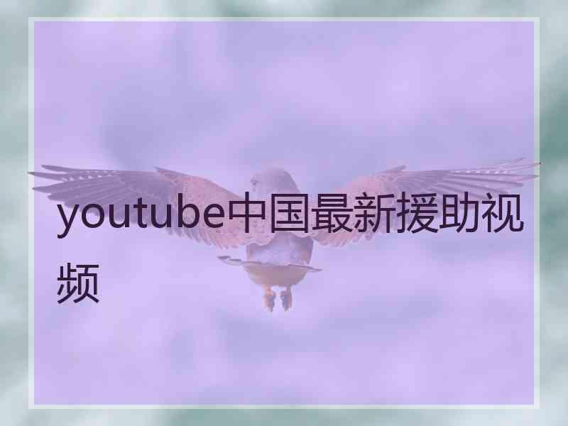 youtube中国最新援助视频