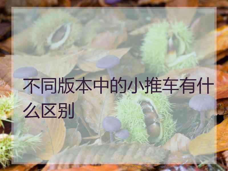 不同版本中的小推车有什么区别