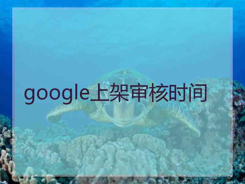 google上架审核时间