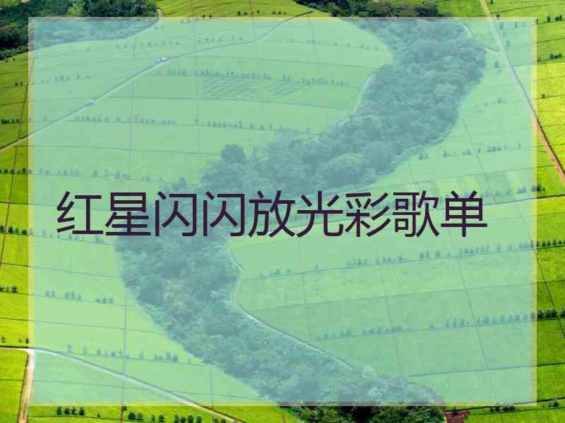 红星闪闪放光彩歌单