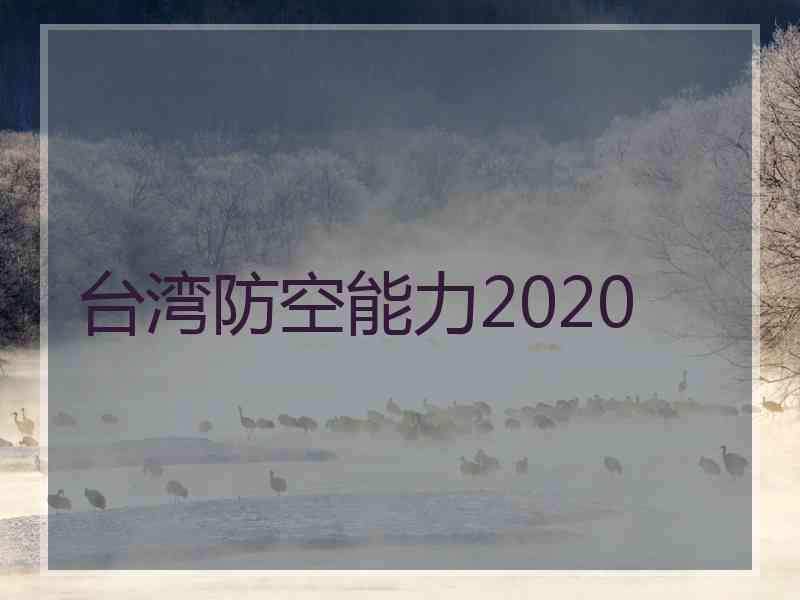 台湾防空能力2020