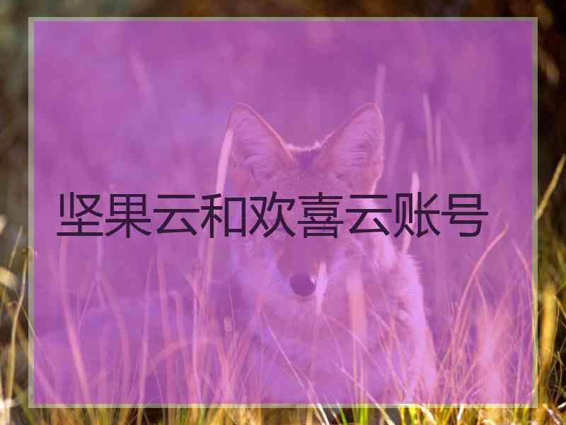 坚果云和欢喜云账号