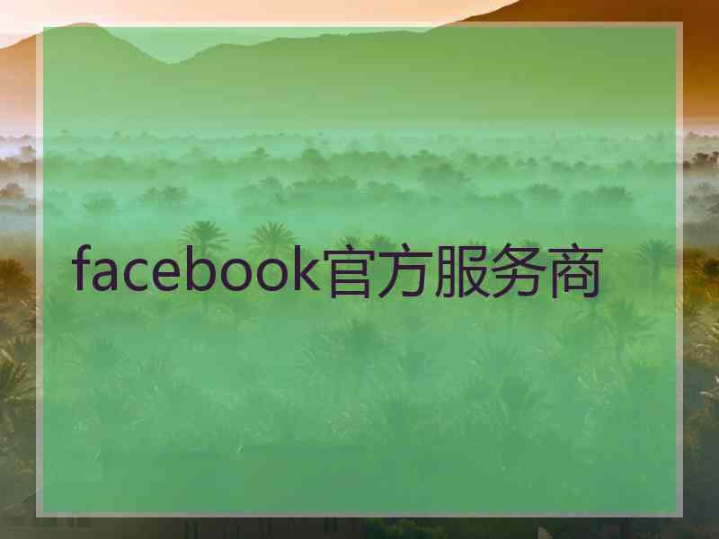 facebook官方服务商