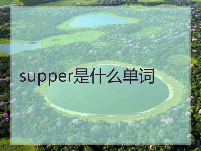 supper是什么单词