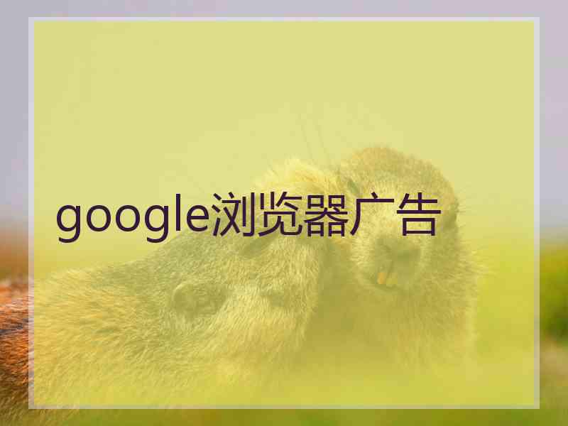 google浏览器广告